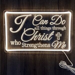 Inspirational LED Wall Sign - White